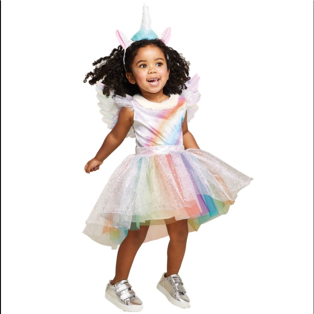 Rainbow Unicorn Pegasus Tutu Toddler Girls Costume